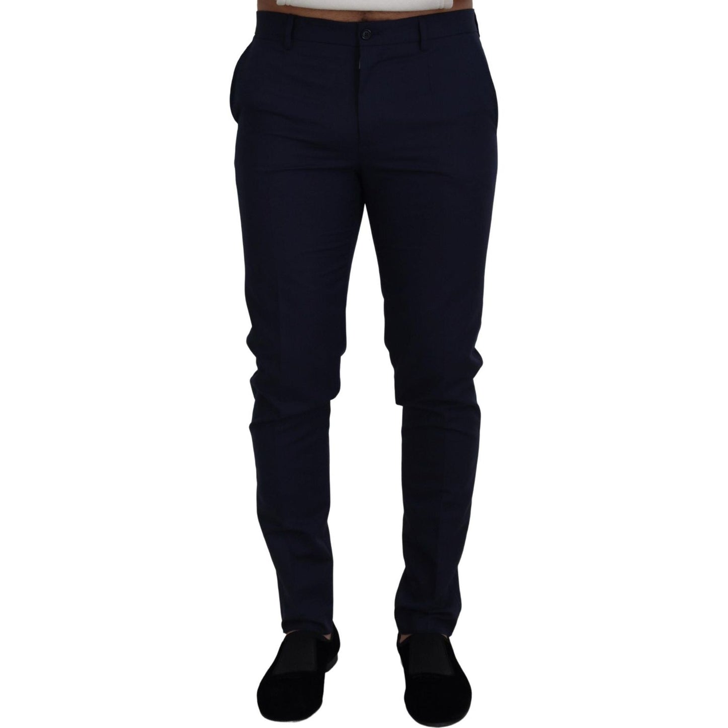 Dolce & Gabbana Elegant Slim Fit Blue Dress Pants Dolce & Gabbana