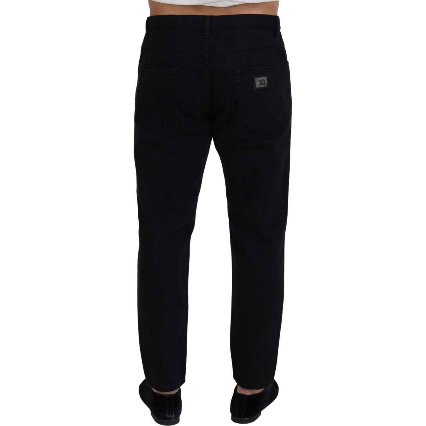 Dolce & Gabbana Elegant Black Loose Fit Italian Jeans Jeans & Pants Dolce & Gabbana