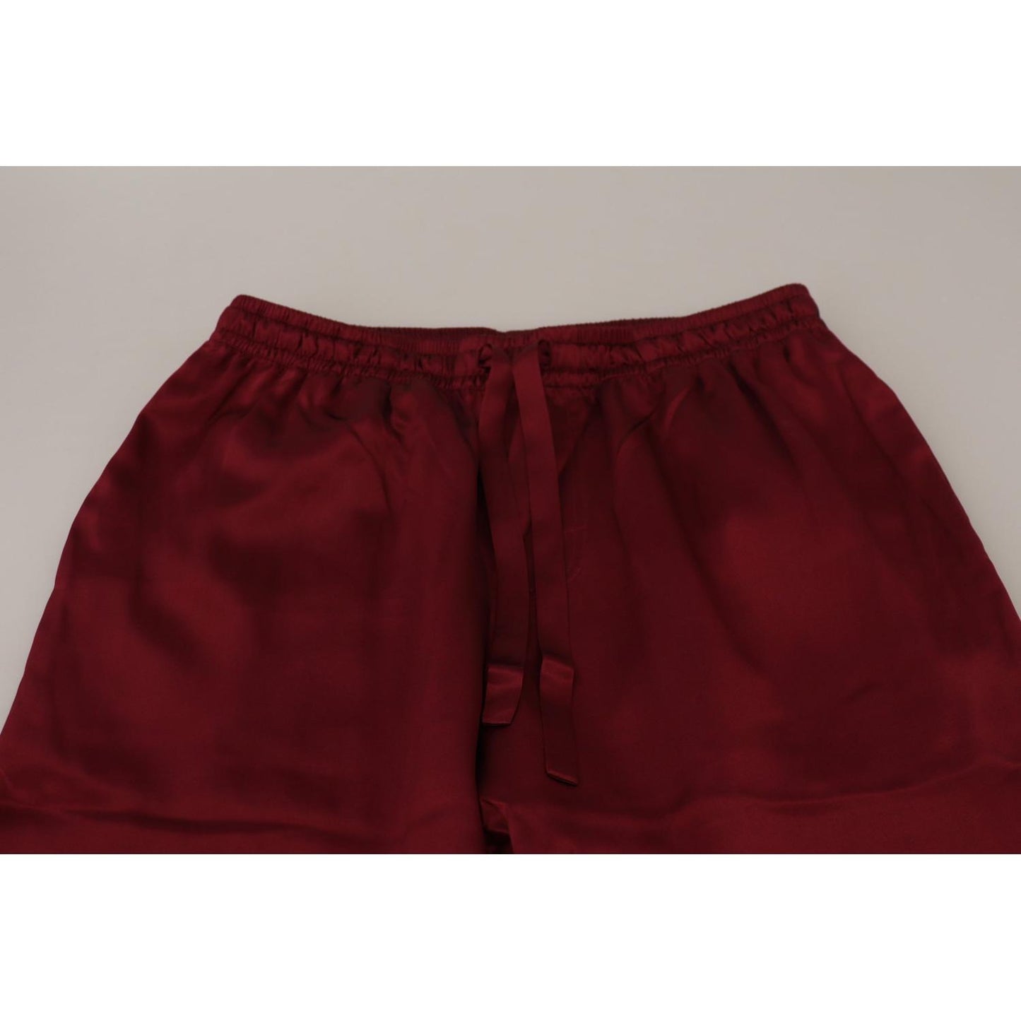 Dolce & Gabbana Silk Lounge Pants in Bordeaux Jeans & Pants Dolce & Gabbana