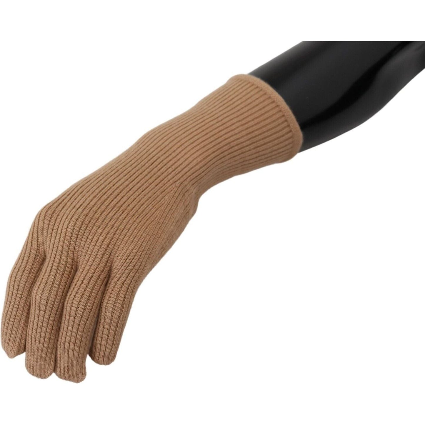 Dolce & Gabbana Elegant Beige Cashmere Winter Gloves Dolce & Gabbana