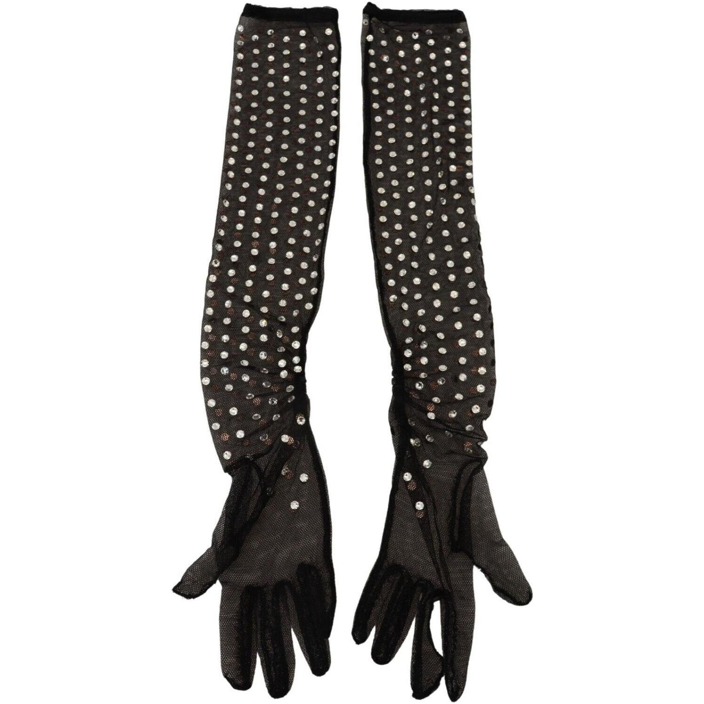 Dolce & Gabbana Elegant Elbow Length Black Gloves Dolce & Gabbana