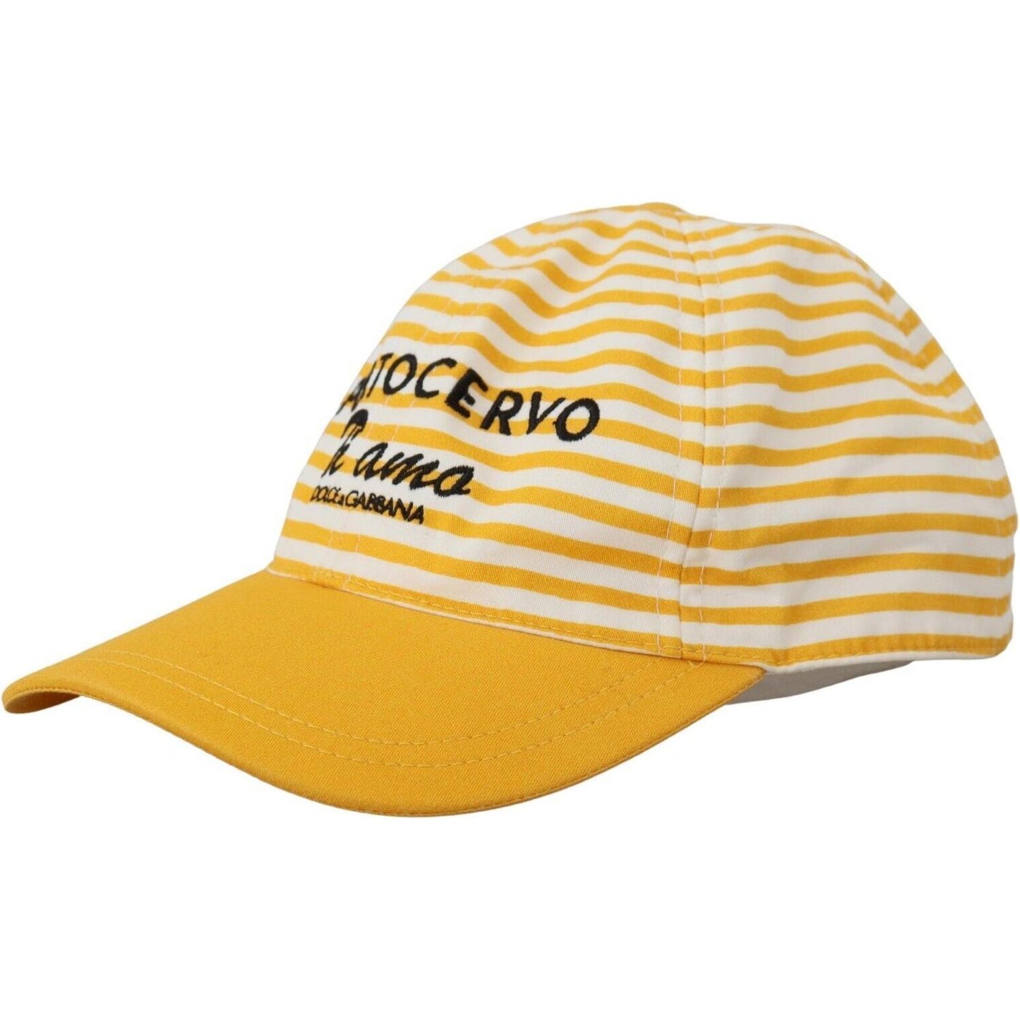 Dolce & Gabbana Elegant Striped Cotton Baseball Cap Dolce & Gabbana