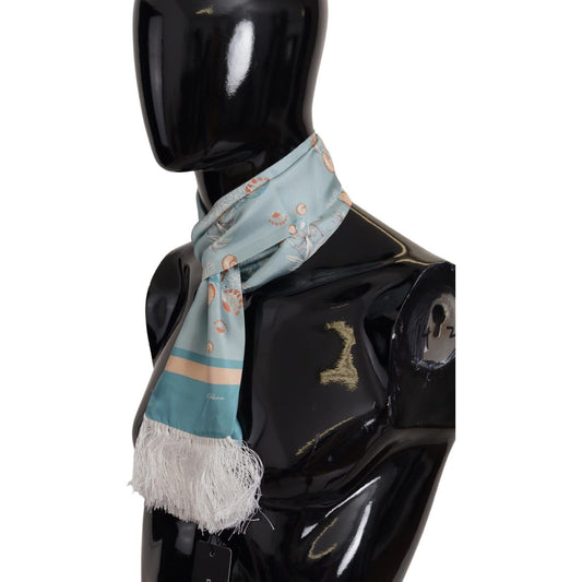 Dolce & Gabbana Elegant Silk Scarf with Shell Motif Dolce & Gabbana