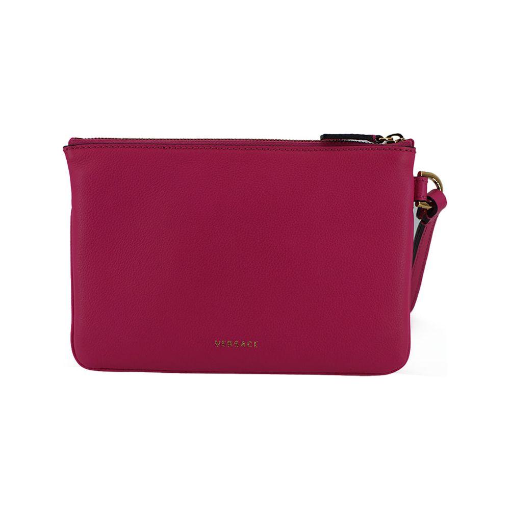 Versace Pink Calf Leather Pouch Bag
