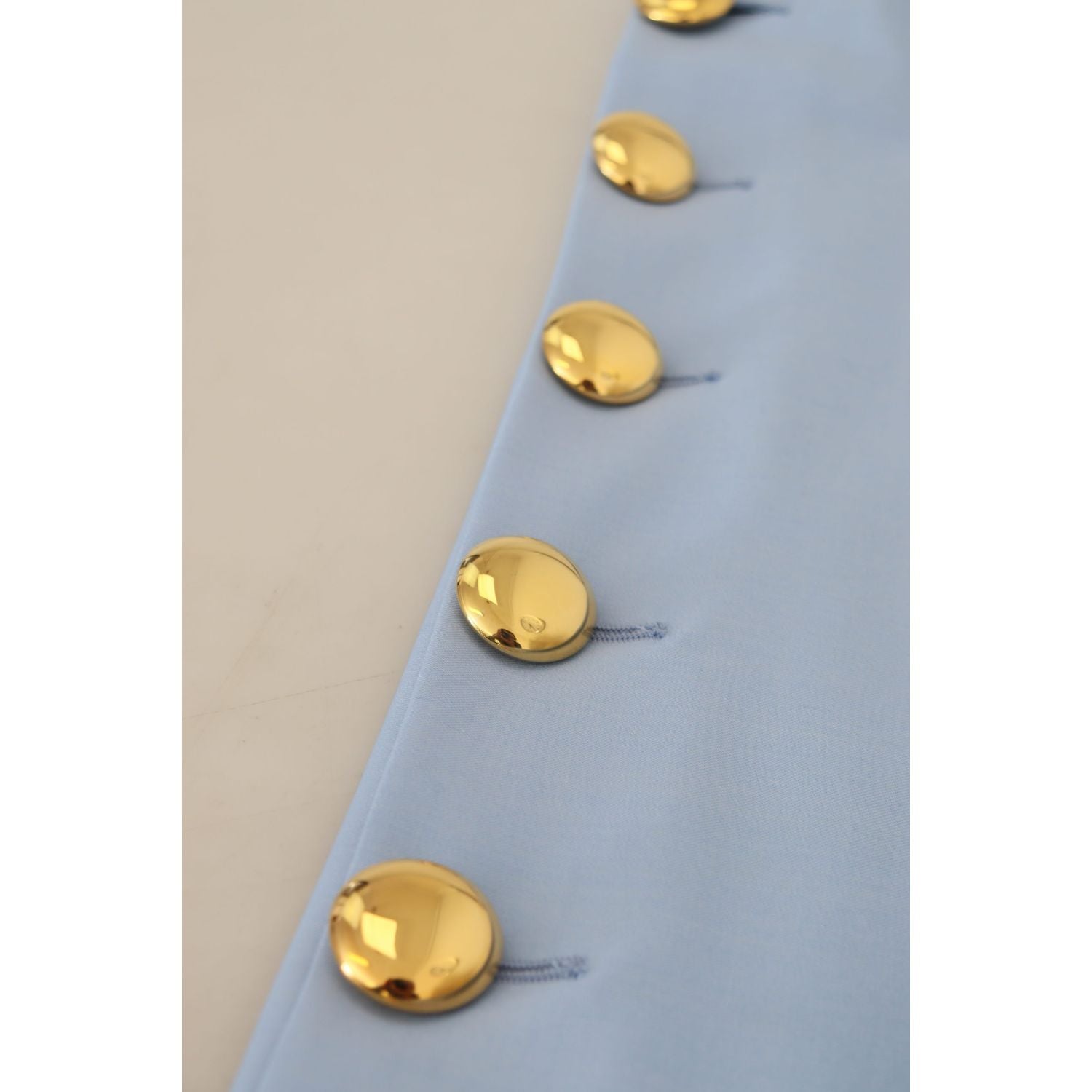 Dolce & Gabbana Light Blue Button Wide Leg Pants