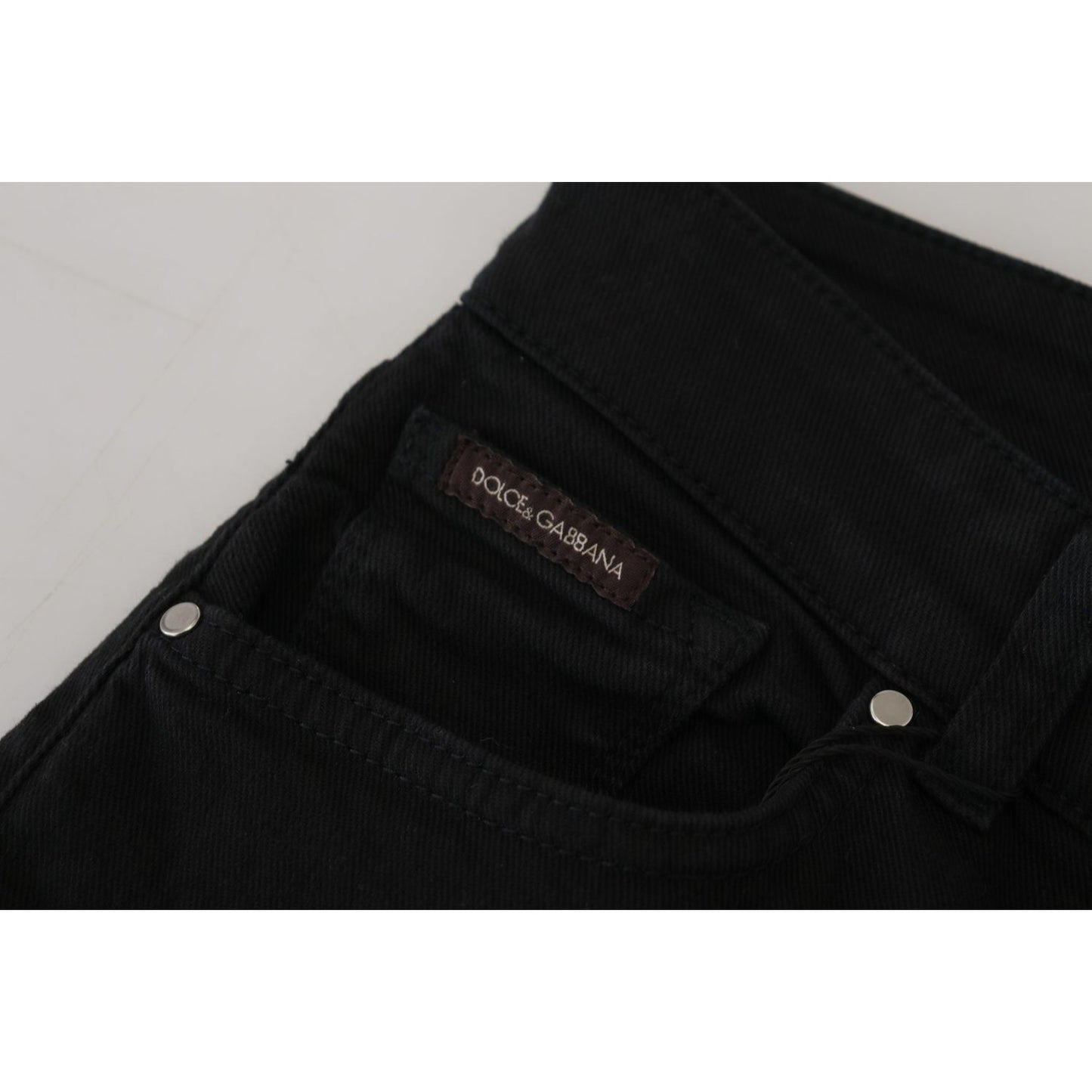 Dolce & Gabbana Chic Black Denim Pants – Timeless Elegance Dolce & Gabbana