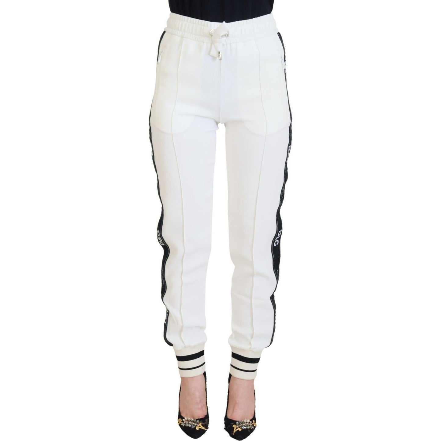 Dolce & Gabbana Chic White Jogger Pants for Elevated Comfort Dolce & Gabbana