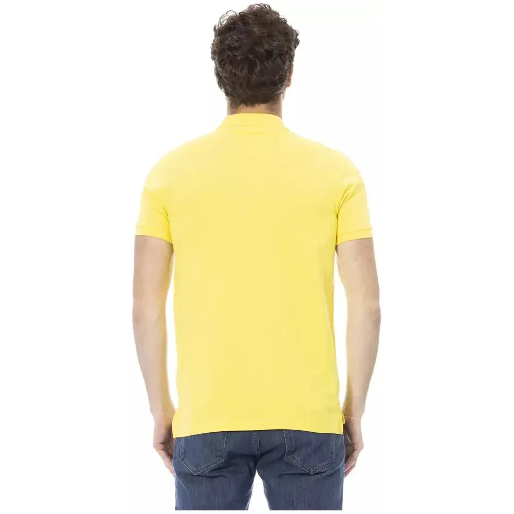 Baldinini Trend Yellow Cotton Men Polo Shirt