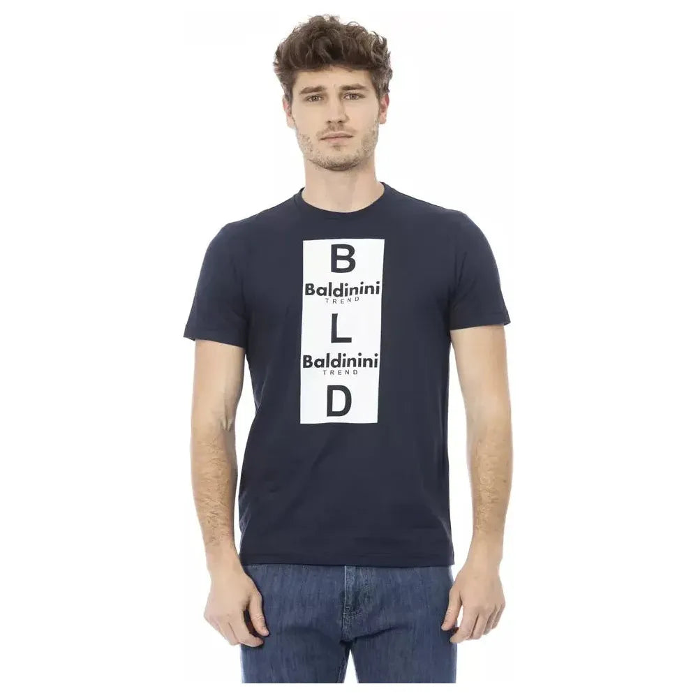 Baldinini Trend Blue Cotton Men T-Shirt Baldinini Trend