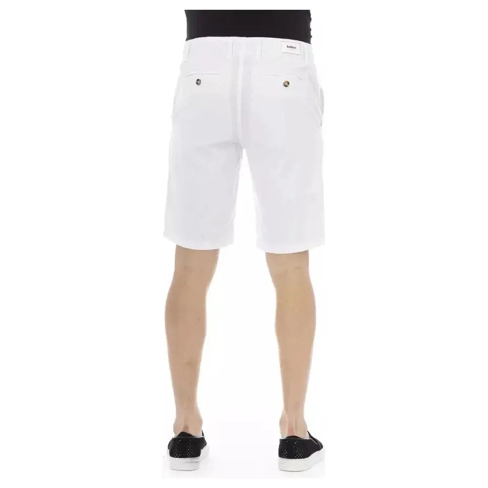 Baldinini Trend White Cotton Men Bermuda Short Baldinini Trend