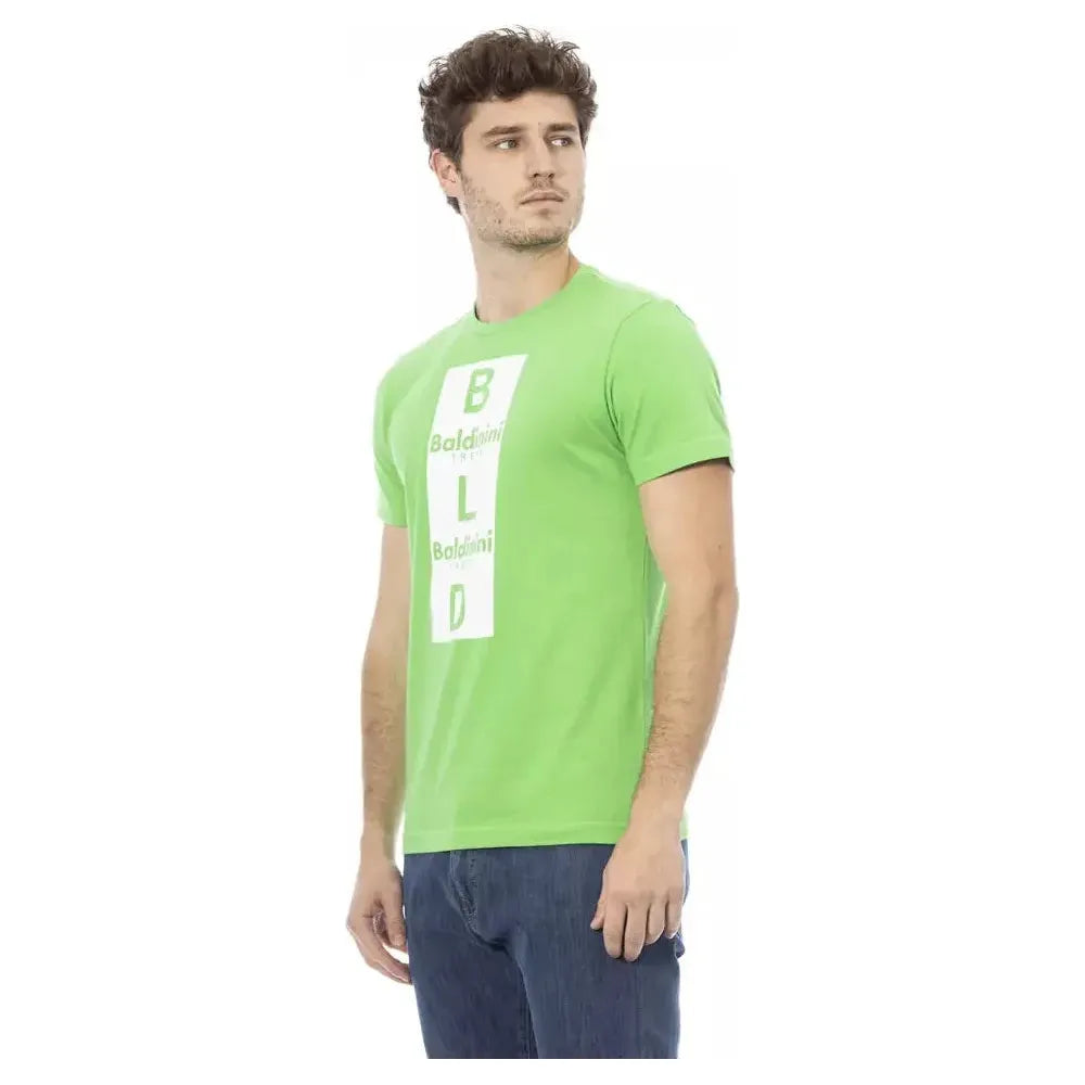 Baldinini Trend Green Cotton Men T-Shirt