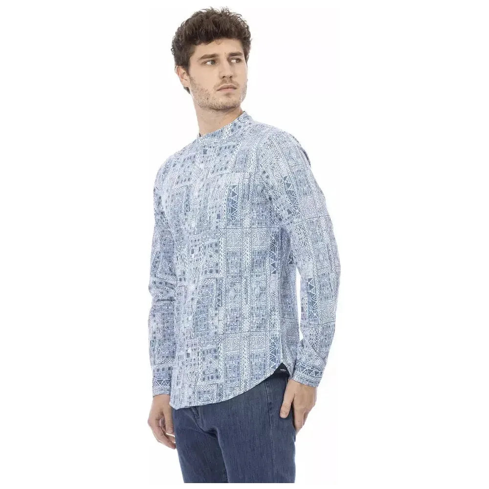 Baldinini Trend "Light Blue Cotton Men Shirt" Baldinini Trend