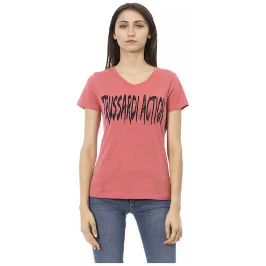 Trussardi Action Pink Cotton Women Top Trussardi Action