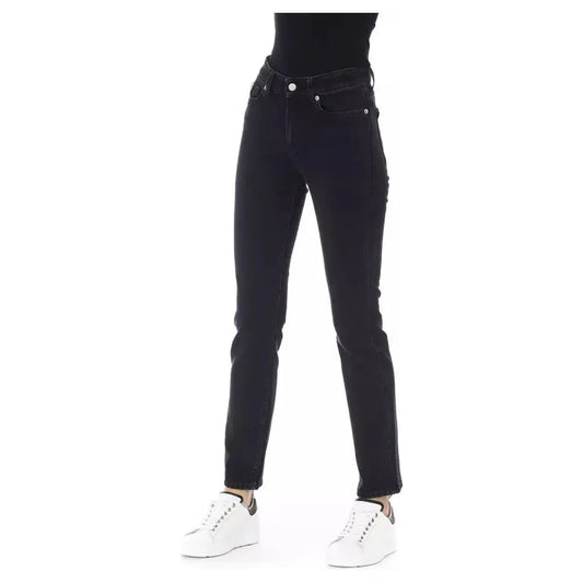 Baldinini Trend Black Cotton Women Jeans Baldinini Trend