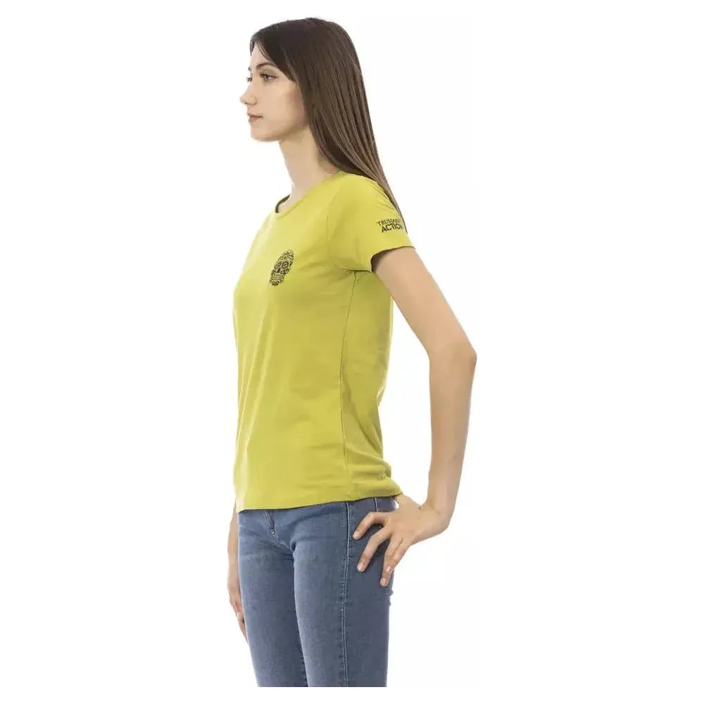 Trussardi Action Green Cotton Women Top Trussardi Action