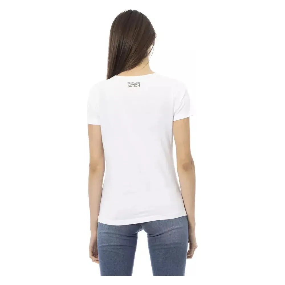 Trussardi Action White Cotton Women's Top Trussardi Action