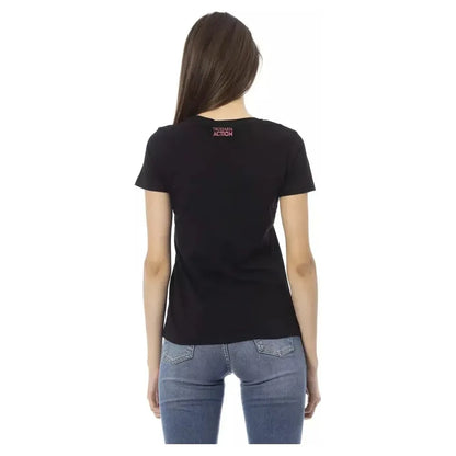 Trussardi Action Black Cotton Women T-Shirt