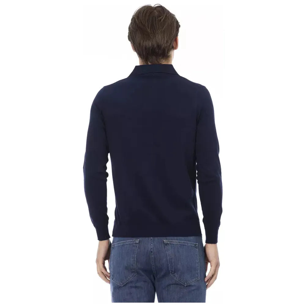 Baldinini Trend Blue Cotton Men Shirt Baldinini Trend