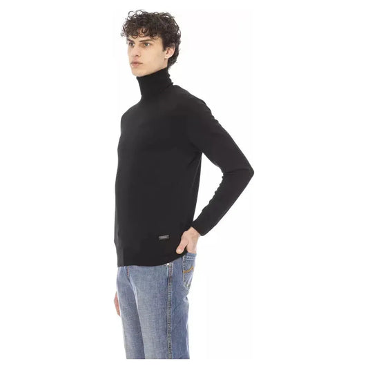 Baldinini Trend Black Fabric Men Sweater Baldinini Trend