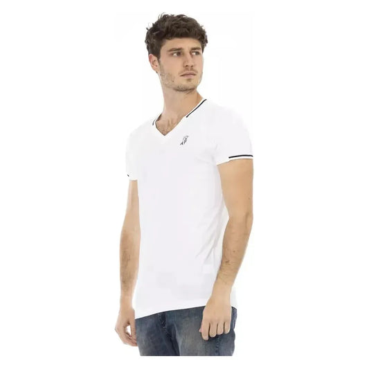 Trussardi Action White Cotton Men T-Shirt Trussardi Action