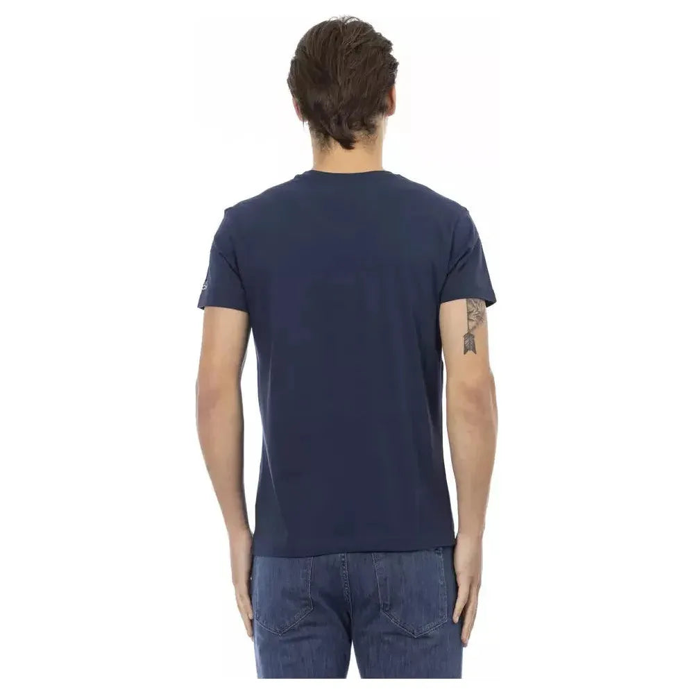 Trussardi Action Blue Cotton Men T-Shirt Trussardi Action