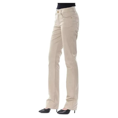 BYBLOS Beige Cotton Women Pant