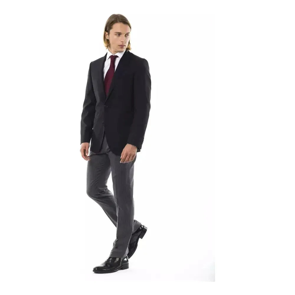 Uominitaliani Black Wool Mens Blazer Uominitaliani