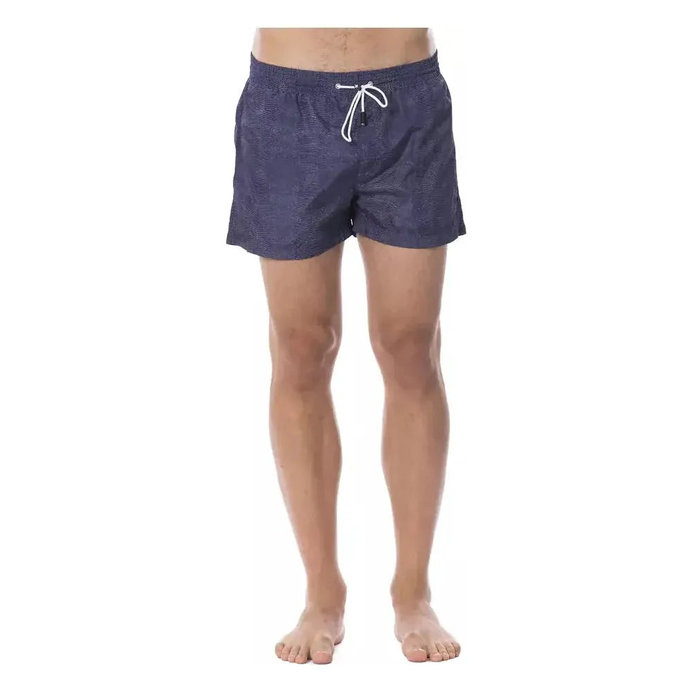 Roberto Cavalli Sport Blue Polyester Men's Swim Trunk