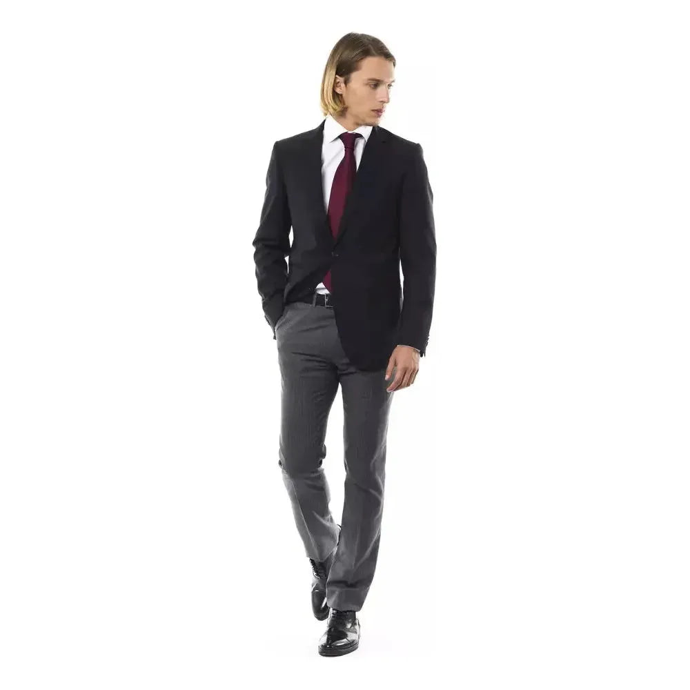 Uominitaliani Black Wool Mens Blazer Uominitaliani