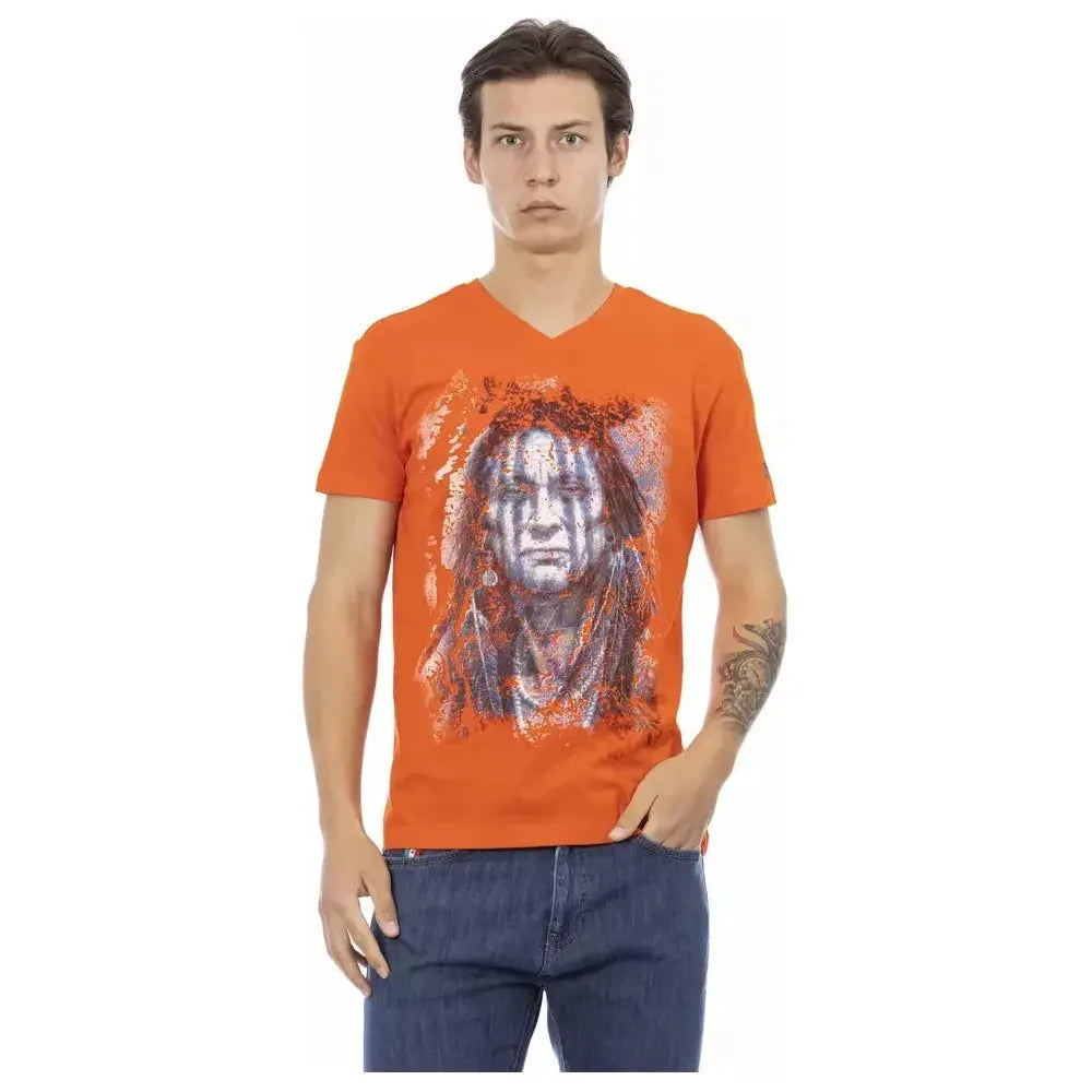 Trussardi Action Orange Cotton Men's T-Shirt