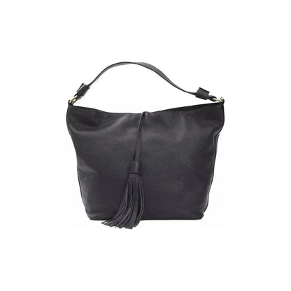 Pompei Donatella Gray Leather Women Shoulder Bag
