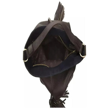 Pompei Donatella Brown Leather Women Shoulder Bag