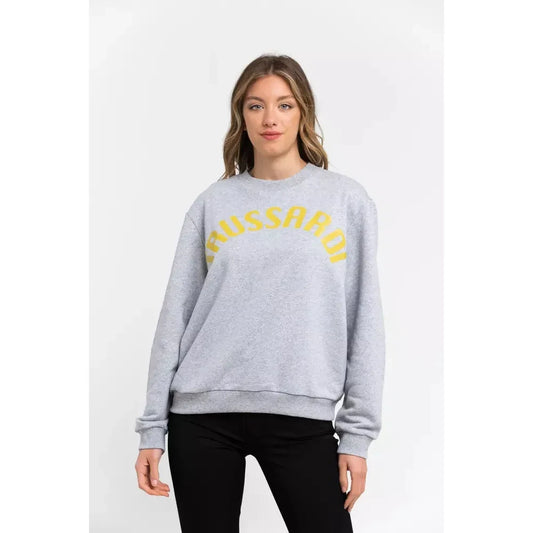 Trussardi Oversized Cotton-Blend Round-Neck Sweatshirt Trussardi