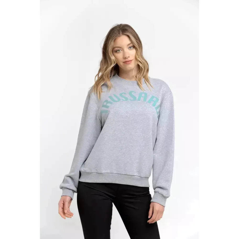 Trussardi Gray Cotton Women Sweatshirt