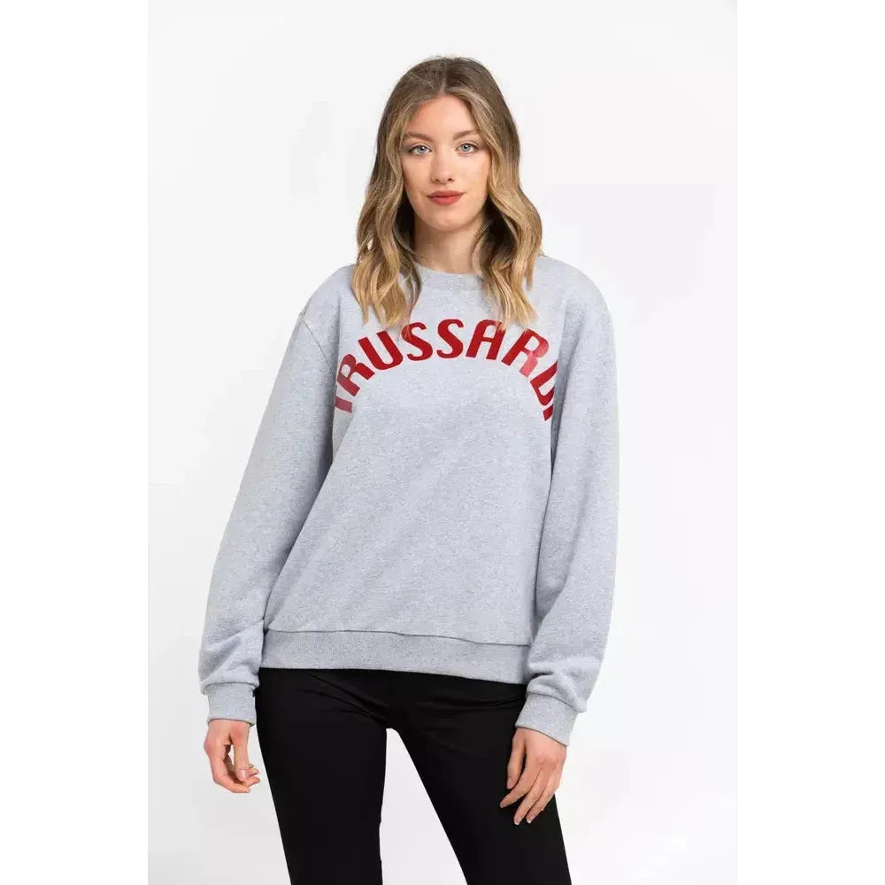 Trussardi Gray Cotton Women Sweater Trussardi