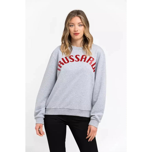 Trussardi Oversized Round-Neck Cotton Blend Sweatshirt Trussardi