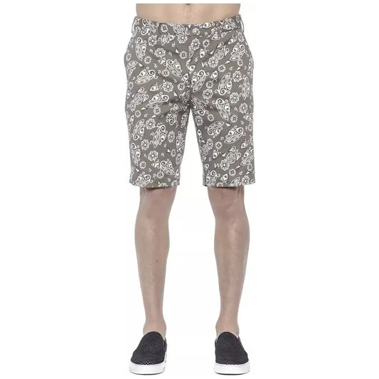 PT Torino Green Cotton Men Bermuda Short Shorts