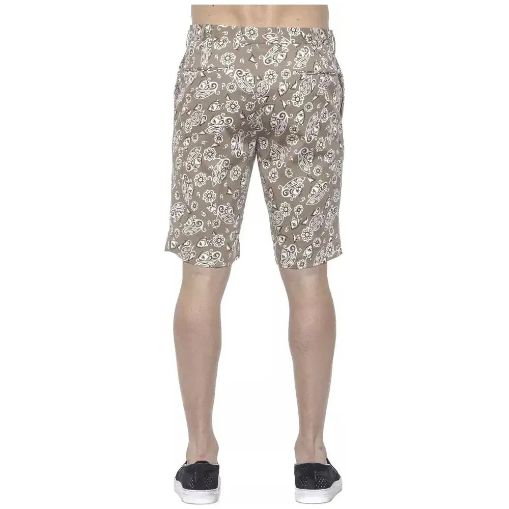 PT Torino Beige Cotton Men Bermuda Shorts