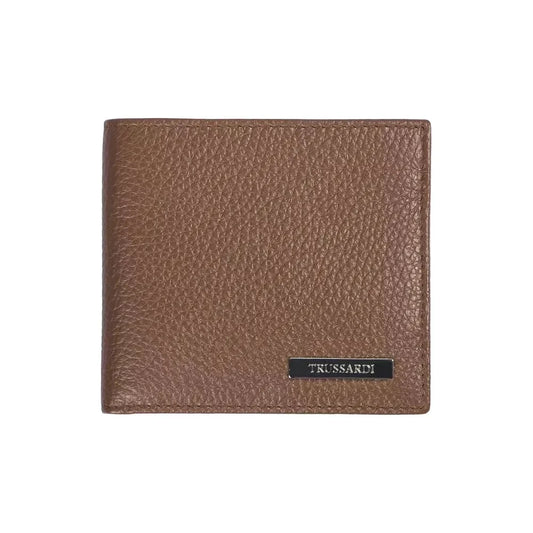 Trussardi Brown Leather Men Wallet Trussardi