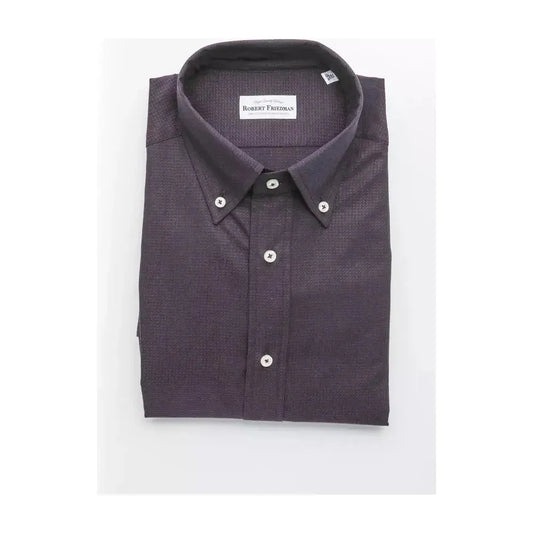 Robert Friedman Black Cotton Men's Shirt Robert Friedman