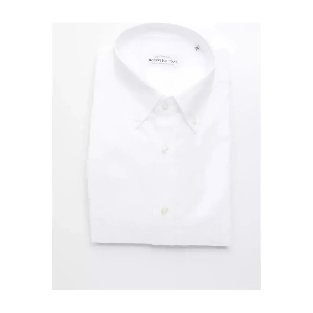 Robert Friedman White Cotton Men's Shirt