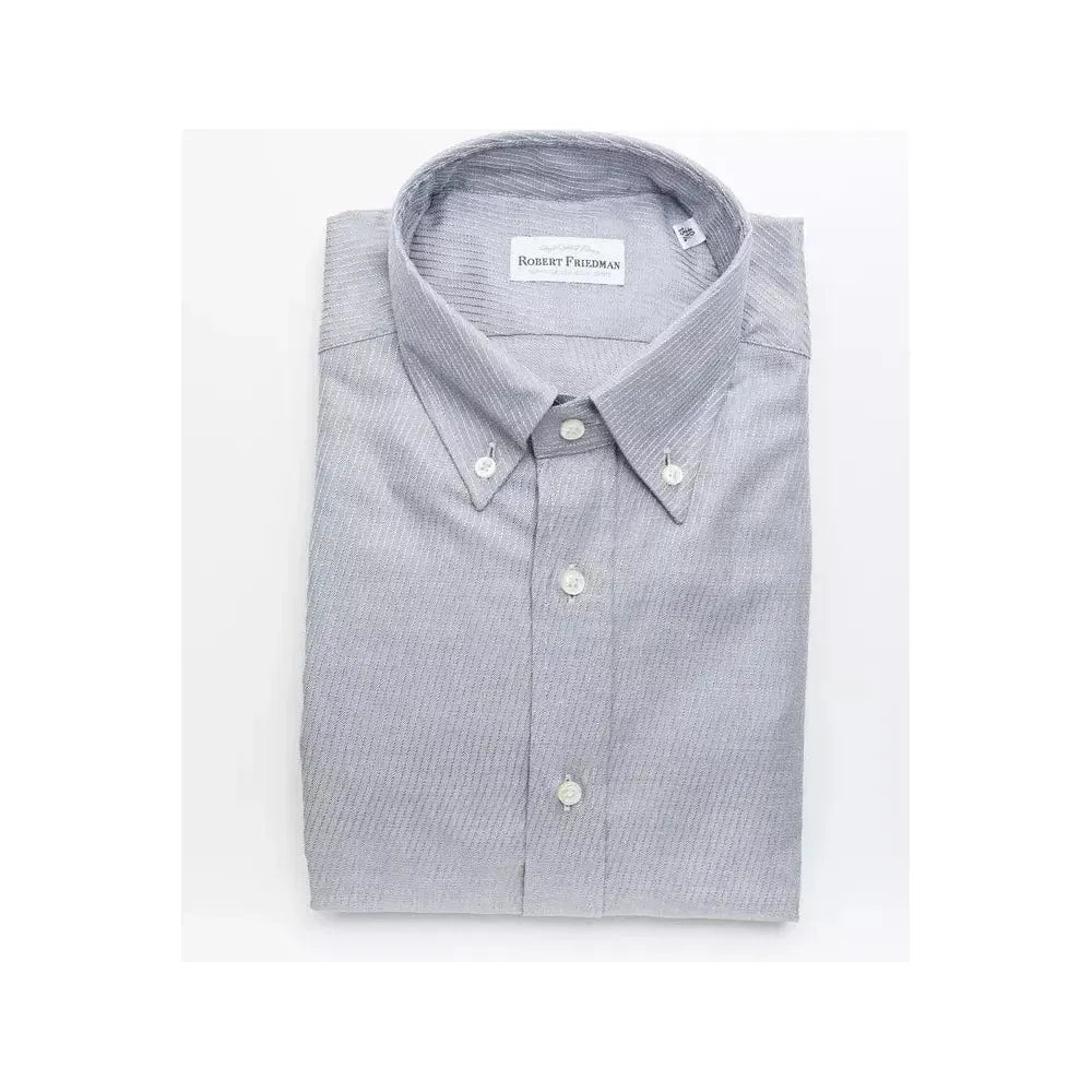 Robert Friedman Beige Cotton Men Shirt Robert Friedman