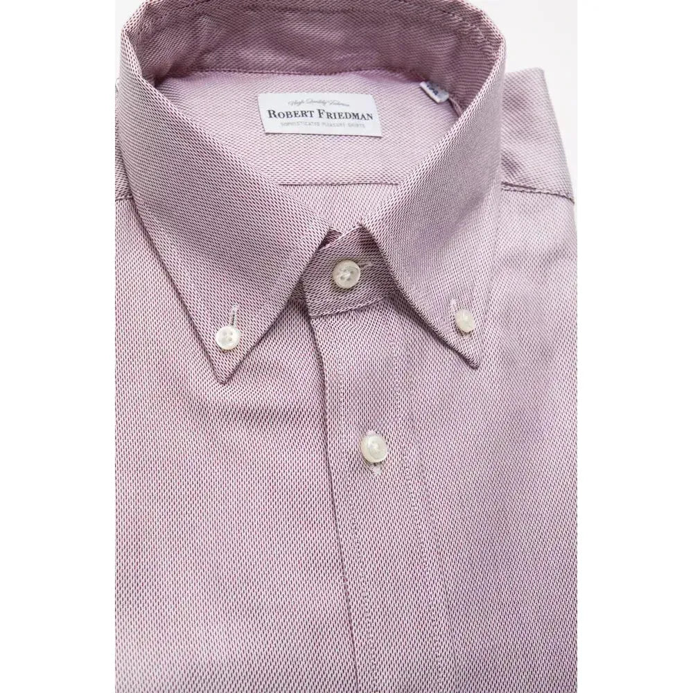 Robert Friedman Red Cotton Men Shirt Robert Friedman