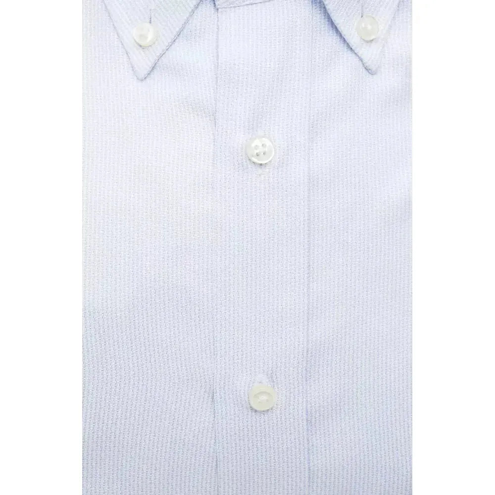 Robert Friedman Light Blue Cotton Men Shirt