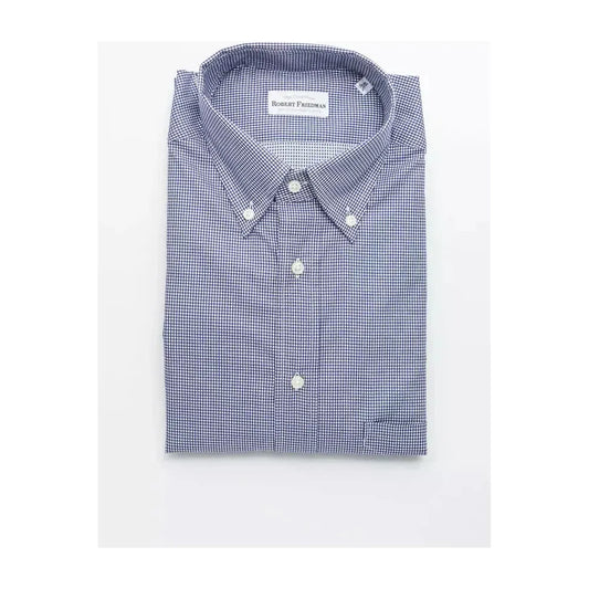 Robert Friedman Blue Cotton Men's Shirt Robert Friedman