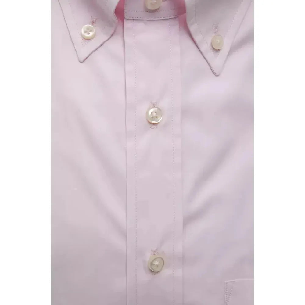 Robert Friedman Pink Cotton Men Shirt Robert Friedman