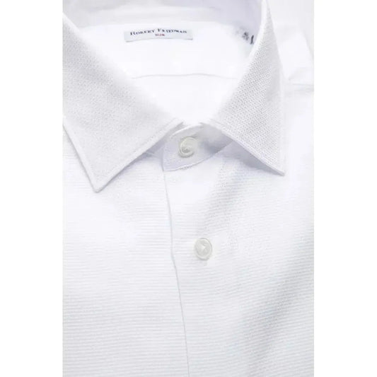 Robert Friedman White Cotton Mens Shirt Robert Friedman