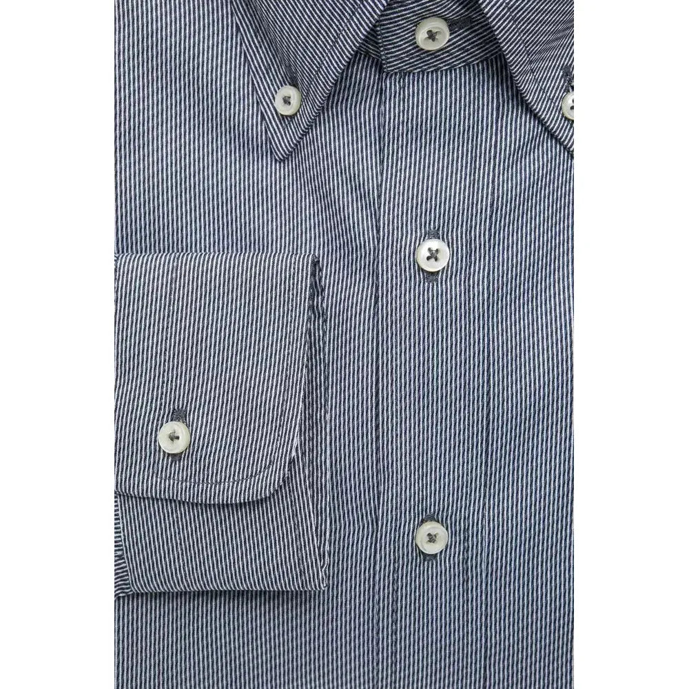 Robert Friedman Blue Cotton Men's Shirt