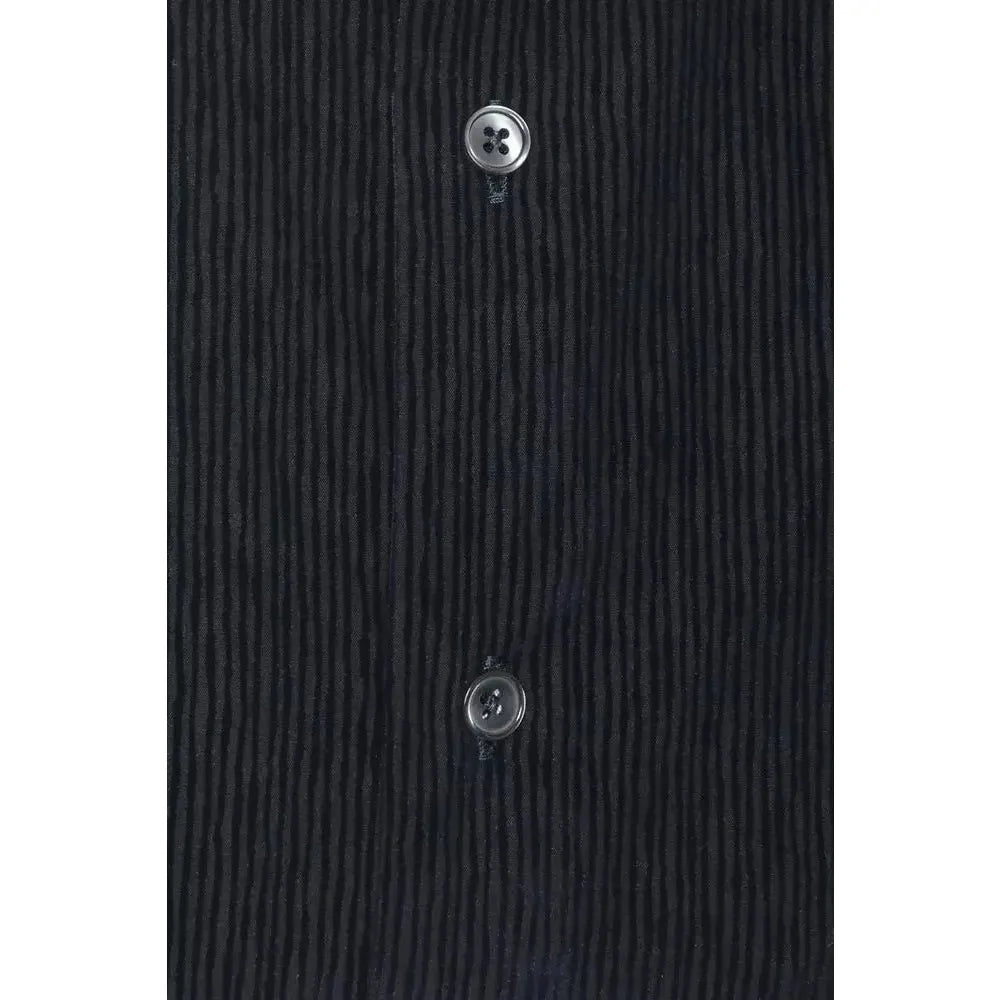 Robert Friedman Black Cotton Men Shirt Robert Friedman