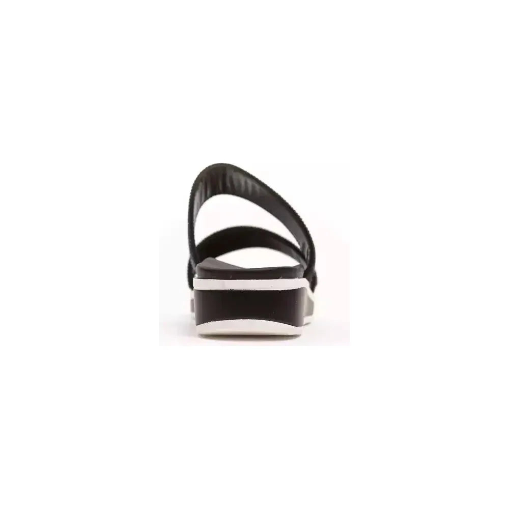 Péché Originel Black Textile Sandal
